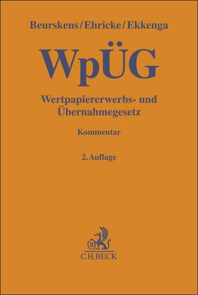 Produktbild: Wertpapiererwerbs- und &Uuml;bernahmegesetz. Wp&Uuml;G