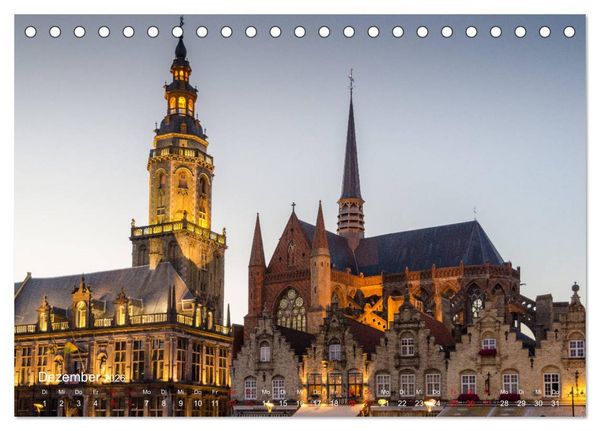 Produktbild: Flandern - Stadt und Strand (Tischkalender 2026 DIN A5 quer), CALVENDO Monatskalender