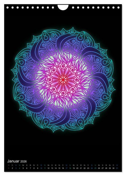 Produktbild: Mandala-Kalender 2026 (Wandkalender 2026 DIN A4 hoch), CALVENDO Monatskalender