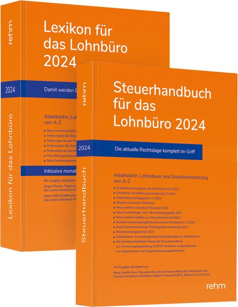 Produktbild: Buchpaket Lexikon f&uuml;r das Lohnb&uuml;ro und Steuerhandbuch 2024