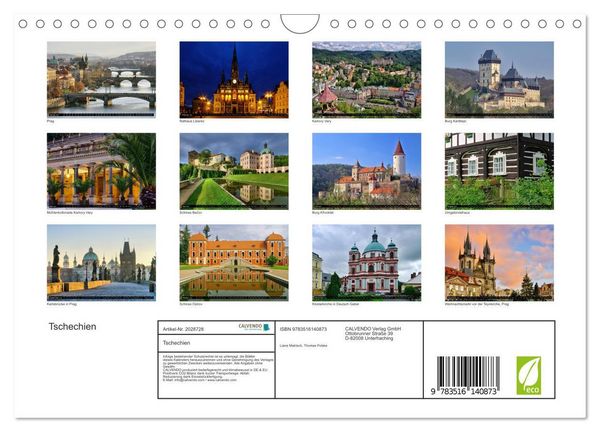 Produktbild: Tschechien (Wandkalender 2026 DIN A4 quer), CALVENDO Monatskalender
