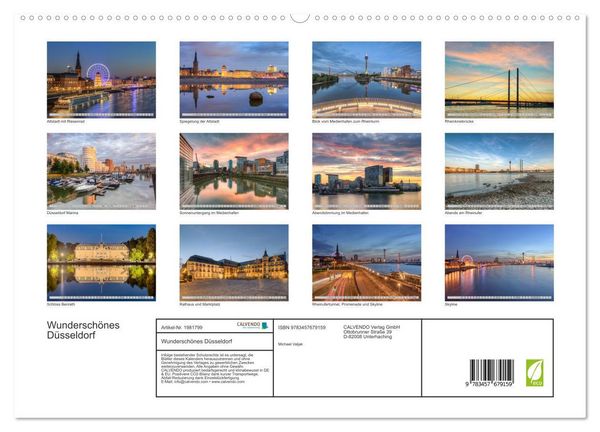 Produktbild: Wundersch&ouml;nes D&uuml;sseldorf (hochwertiger Premium Wandkalender 2026 DIN A2 quer), Kunstdruck in Hochglanz