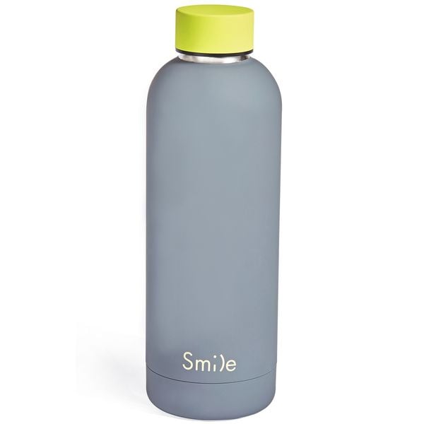 Trinkflasche 'grey / lemon', 500ml