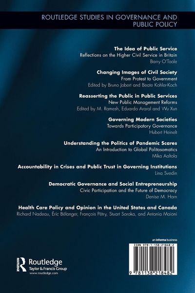 Produktbild: Health Care Policy and Opinion in the United States and Canada