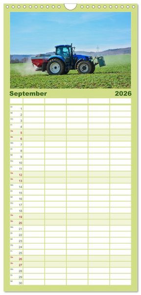 Produktbild: Familienplaner 2026 - Landwirtschaft im Weserbergland mit 5 Spalten (Wandkalender, 21 x 45 cm) CALVENDO