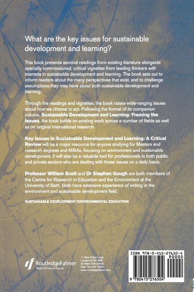 Produktbild: Key Issues in Sustainable Development and Learning