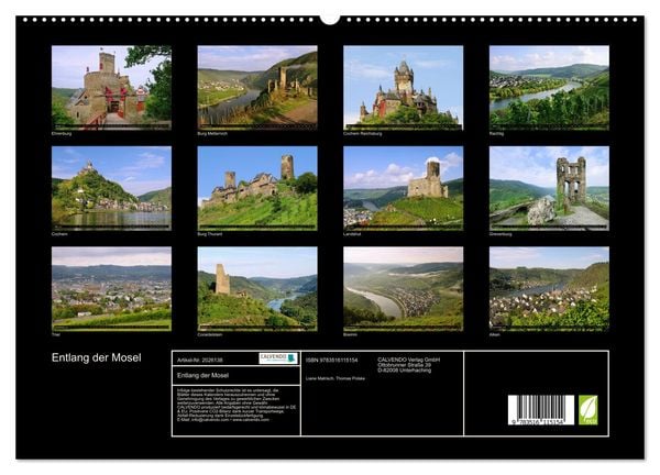 Produktbild: Entlang der Mosel (hochwertiger Premium Wandkalender 2026 DIN A2 quer), Kunstdruck in Hochglanz