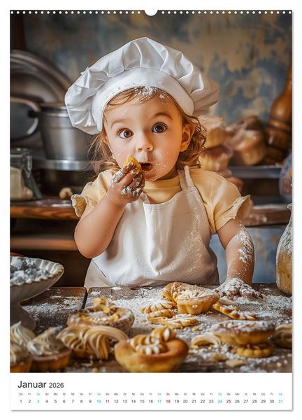 Produktbild: Backen mit Kids (hochwertiger Premium Wandkalender 2026 DIN A2 hoch), Kunstdruck in Hochglanz