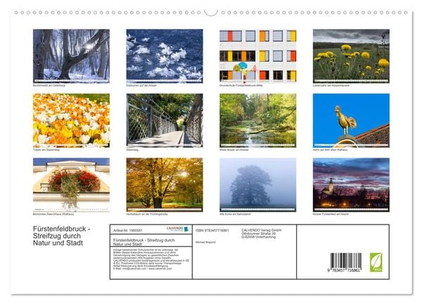 Produktbild: F&uuml;rstenfeldbruck - Streifzug durch Natur und Stadt (hochwertiger Premium Wandkalender 2026 DIN A2 quer), Kunstdruck in Hochglanz