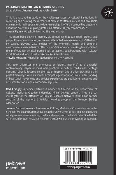 Produktbild: Museums, Archives and Protest Memory
