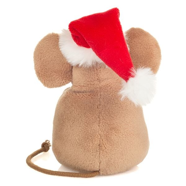 Produktbild: Teddy Hermann 94629 - Weihnachtsmaus mit Ilexblatt, Pl&uuml;sch, 11 cm