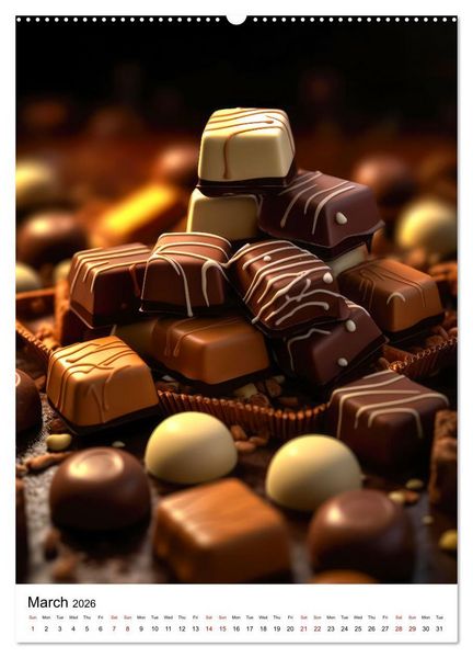 Produktbild: Choco Delight (High Quality Premium Wall Calendar 2026 DIN A2 portrait),CALVENDO 12 Month Wall Calendar