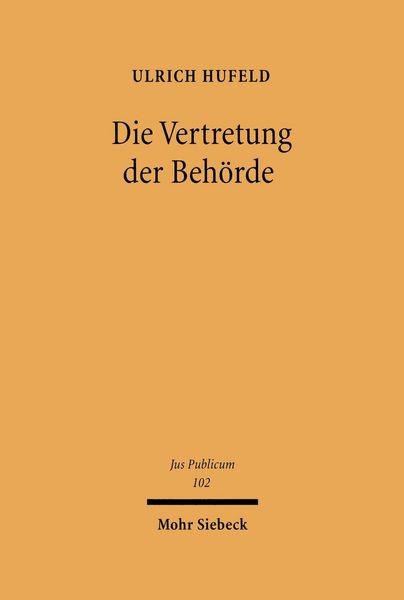 Produktbild: Die Vertretung der Beh&ouml;rde