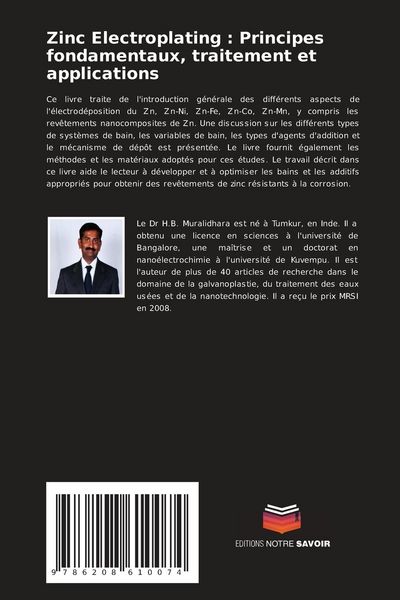 Produktbild: Zinc Electroplating : Principes fondamentaux, traitement et applications