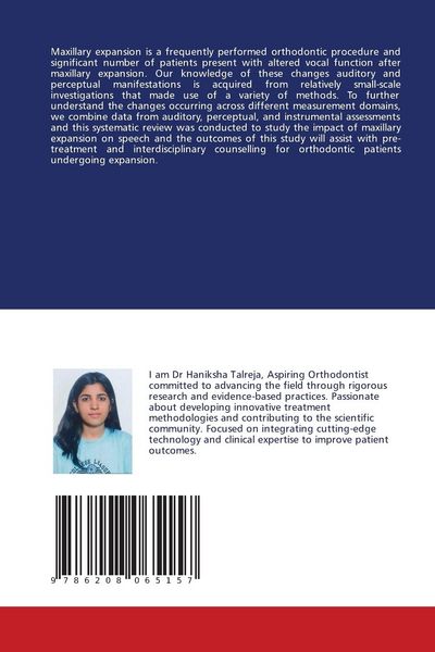 Produktbild: Effects of Maxillary Expansion on Phonetics