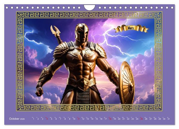 Produktbild: Roman Gods - under the spell of mythology (Wall Calendar 2026 DIN A4 landscape), CALVENDO 12 Month Wall Calendar