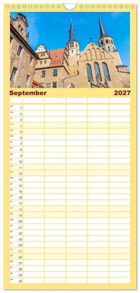 Produktbild: Familienplaner 2027 - Merseburg - Meine Domstadt an der Saale mit 5 Spalten (Wandkalender, 21 x 45 cm) CALVENDO