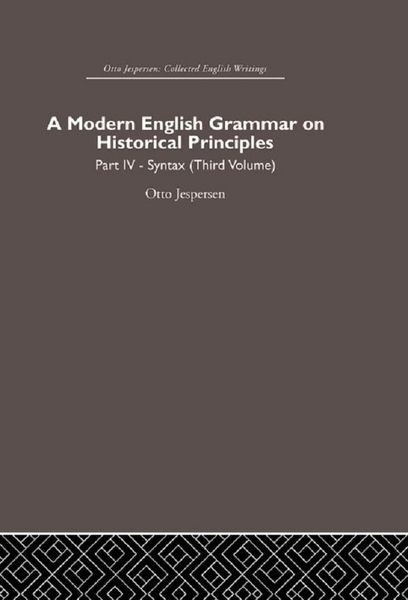 Produktbild: A Modern English Grammar on Historical Principles