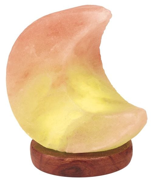 Produktbild: Omm for you Salzkristall-Lampe Mond mit USB