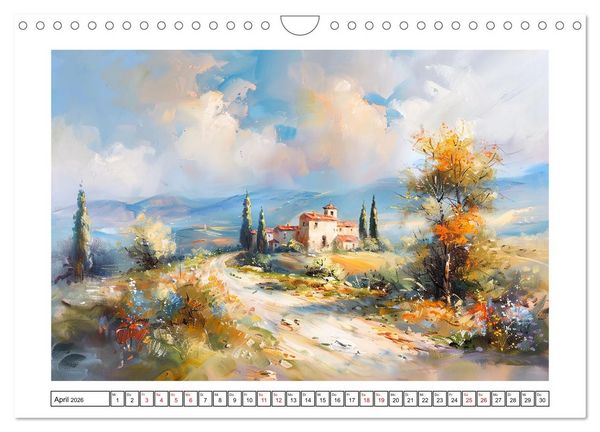 Produktbild: Toskana bis Provence (Wandkalender 2026 DIN A4 quer), CALVENDO Monatskalender