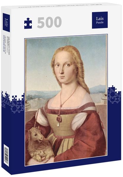 Produktbild: Lais Puzzle Raffael - Portr&auml;t einer jungen Frau mit dem Einhorn 500 Teile