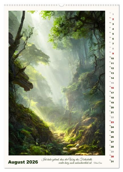Produktbild: Wege der Fantasie (Wandkalender 2026 DIN A2 hoch), CALVENDO Monatskalender