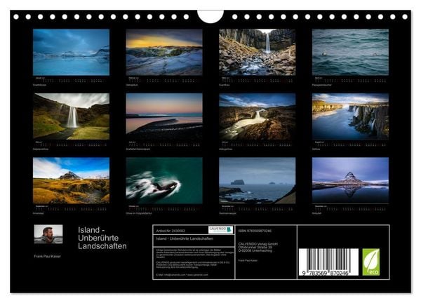 Produktbild: Island - Unber&uuml;hrte Landschaften (Wandkalender 2027 DIN A4 quer), CALVENDO Monatskalender