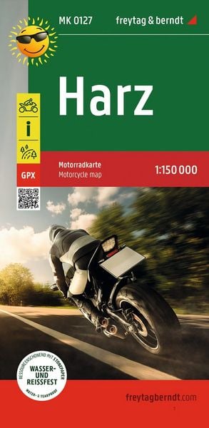 Produktbild: freytag & berndt Motorradkarte Harz 1:150.000