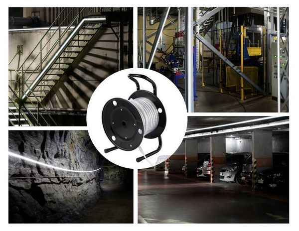 Produktbild: Sygonix SY-6700426 LED-Streifen mit Stecker 230 V/AC 25m Kaltwei&szlig; 1St.