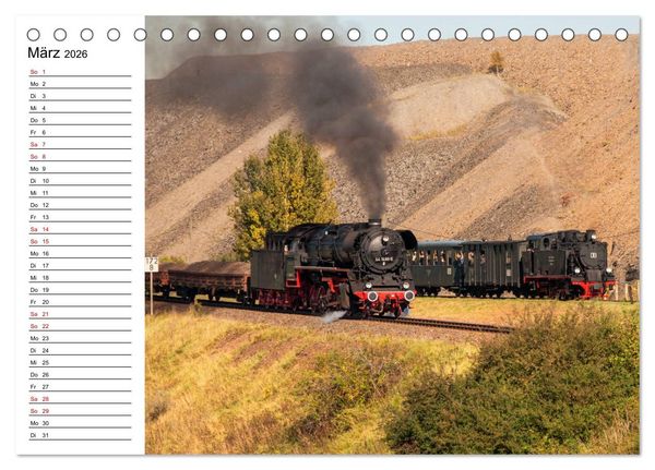 Produktbild: Die Mansfelder Bergwerksbahn (Tischkalender 2026 DIN A5 quer), CALVENDO Monatskalender