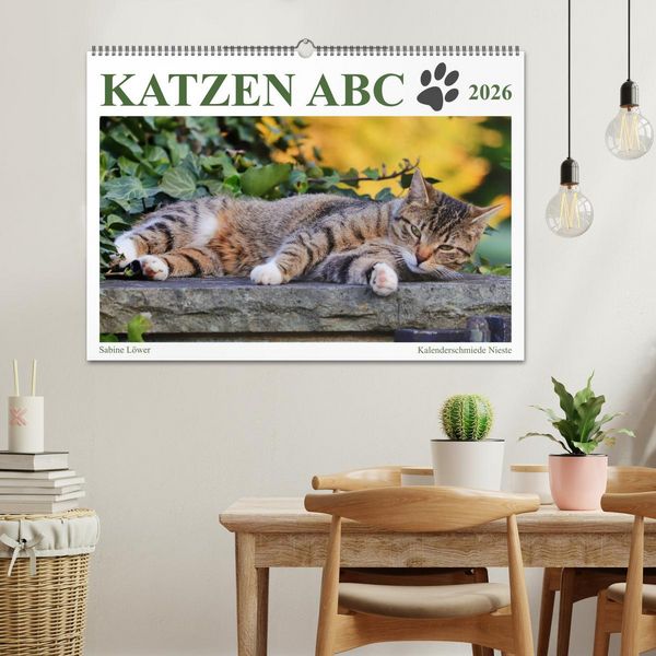 Produktbild: Katzen ABC (Wandkalender 2026 DIN A2 quer), CALVENDO Monatskalender
