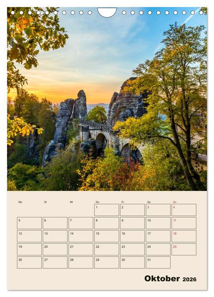 Produktbild: Zauberhafte S&auml;chsische Schweiz (Wandkalender 2026 DIN A4 hoch), CALVENDO Monatskalender