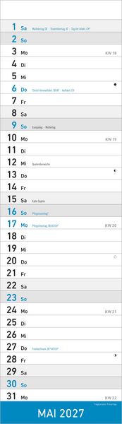 Produktbild: Streifenplaner Mini BLAU 2027