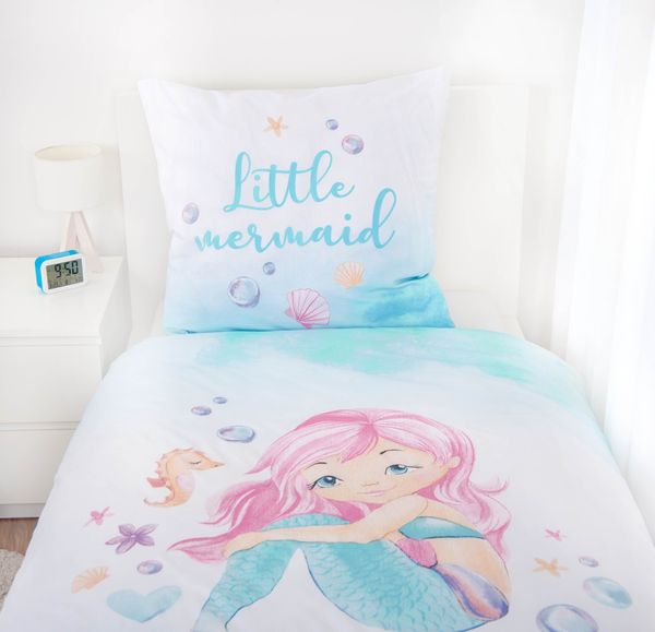 Produktbild: Young Collection 4451250050 - YC Little mermaid Bettw&auml;sche, 80x80 cm + 135x200 cm, 100% Baumwolle