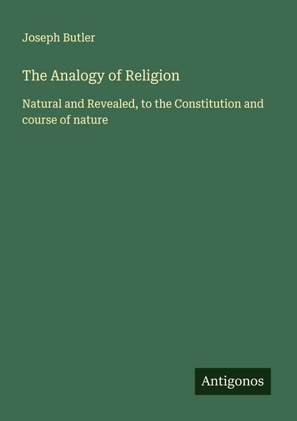 Produktbild: The Analogy of Religion
