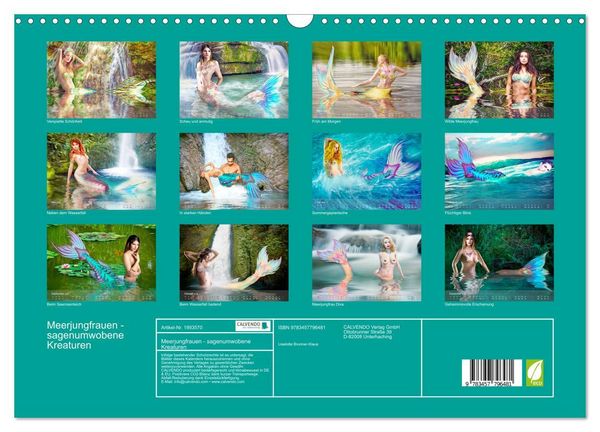 Produktbild: Meerjungfrauen - sagenumwobene Kreaturen (Wandkalender 2026 DIN A3 quer), CALVENDO Monatskalender