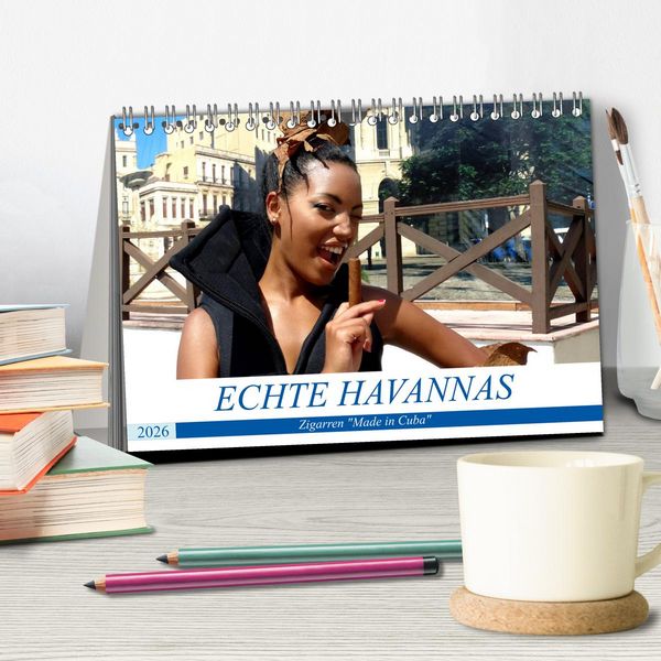 Produktbild: Echte Havannas - Zigarren "Made in Cuba" (Tischkalender 2026 DIN A5 quer), CALVENDO Monatskalender