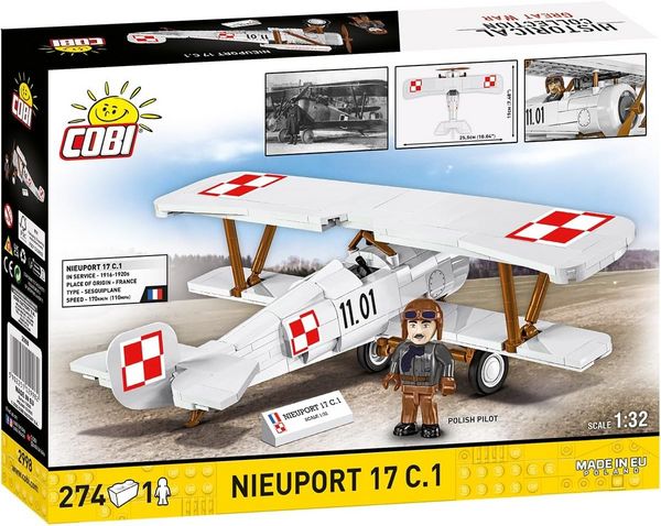 Produktbild: COBI Historical Collection 2998 - Nieuport 17 C.1, PL, Bausatz 1:32, 274 Klemmbausteine