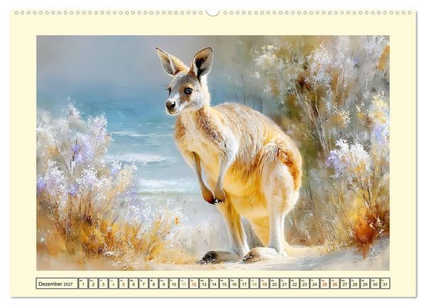 Produktbild: K&auml;ngurus. Spa&szlig; zwischen Sand, Wind und Wellen (Wandkalender 2027 DIN A2 quer), CALVENDO Monatskalender