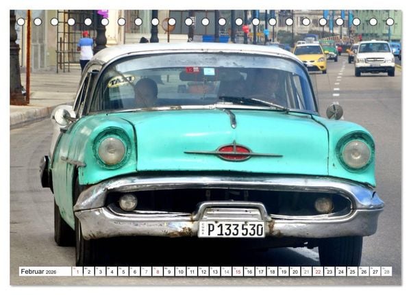 Produktbild: Golden Rocket 88 - Oldsmobile 1957 in Kuba (Tischkalender 2026 DIN A5 quer), CALVENDO Monatskalender