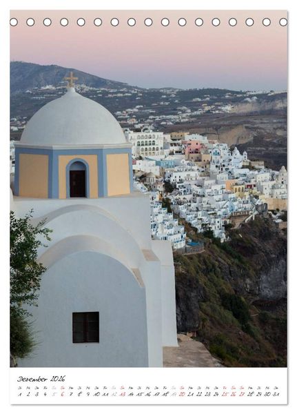 Produktbild: Insel des Lichts - Santorini (Tischkalender 2026 DIN A5 hoch), CALVENDO Monatskalender