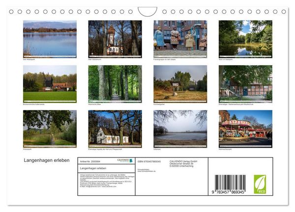 Produktbild: Langenhagen erleben (Wandkalender 2026 DIN A4 quer), CALVENDO Monatskalender
