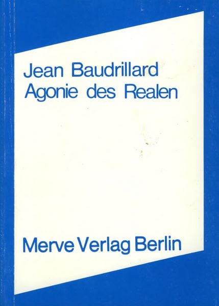 Produktbild: Agonie des Realen