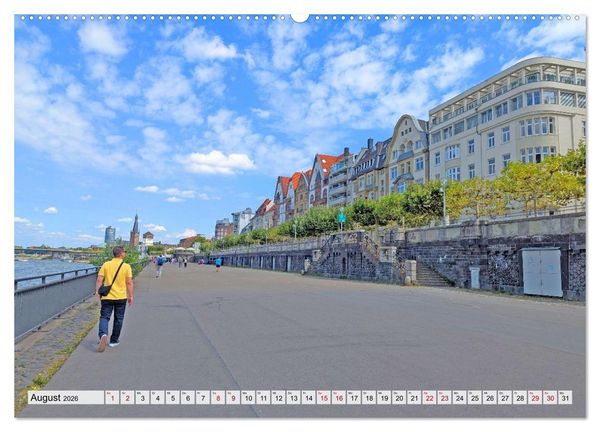 Produktbild: D&uuml;sseldorf Vom Ufer bis zur Skyline (hochwertiger Premium Wandkalender 2026 DIN A2 quer), Kunstdruck in Hochglanz