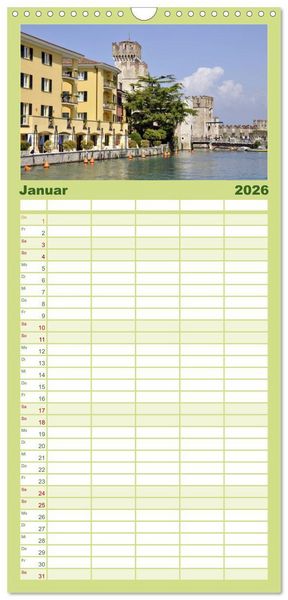 Produktbild: Familienplaner 2026 - Impressionen vom Gardasee mit 5 Spalten (Wandkalender, 21 x 45 cm) CALVENDO
