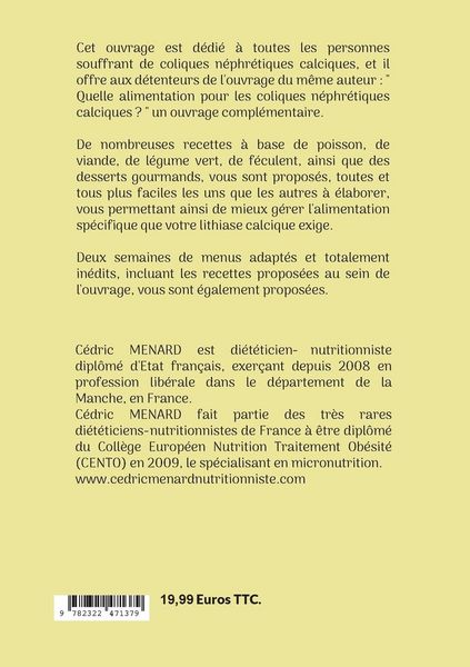 Produktbild: Mes recettes faciles pour les coliques n&eacute;phr&eacute;tiques calciques.