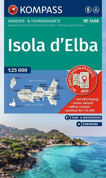 Produktbild: KOMPASS Wanderkarte 2468 Isola d' Elba 1:25.000