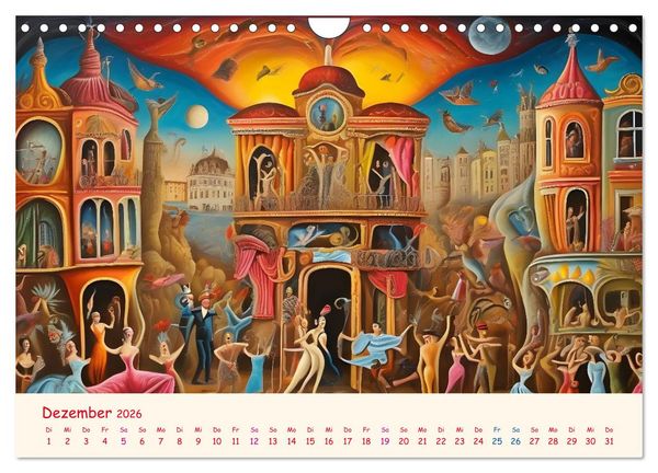 Produktbild: Absurdes Theater - In surrealen Traumwelten versinken (Wandkalender 2026 DIN A4 quer), CALVENDO Monatskalender
