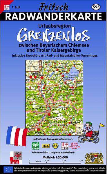 Produktbild: Fritsch Karte - Urlaubsregion Grenzenlos zwischen Bayerischem Chiemsee und Tiroler Kaisergebirge, Radwanderkarte