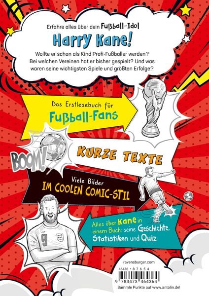 Produktbild: Fu&szlig;ball-Stars - Alles &uuml;ber Kane. Vom Fu&szlig;ball-Talent zum Megastar